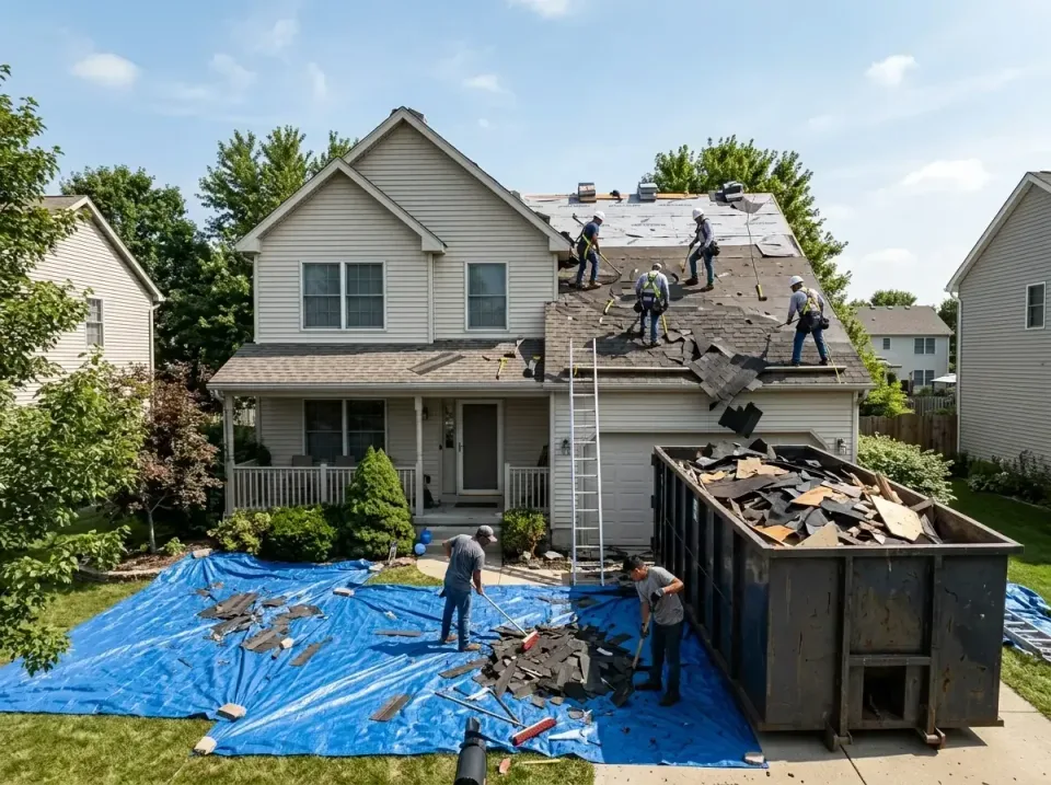 roof-replacement-debris-remova-004 — frequently asked questions, Cheapest Dumpster Rentals in Oak Trail Shores, TX